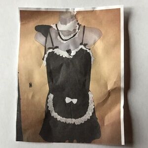 Black and White Lace Apron Dress- Valentines will be “cleaner” in this maid
